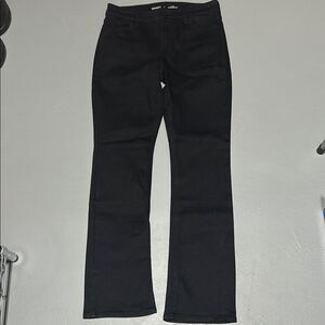 Old Navy Black Mid-Rise Kicker Boot Cut Jeans Size 6